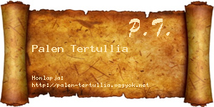 Palen Tertullia névjegykártya